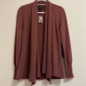 Tahari  100% Cashmere Open Front Cardigan Size L